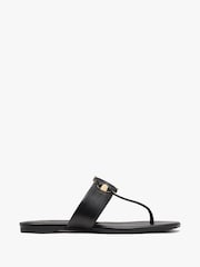 kate spade new york Spade Flower Print Black Thong Sandals - Image 1 of 5