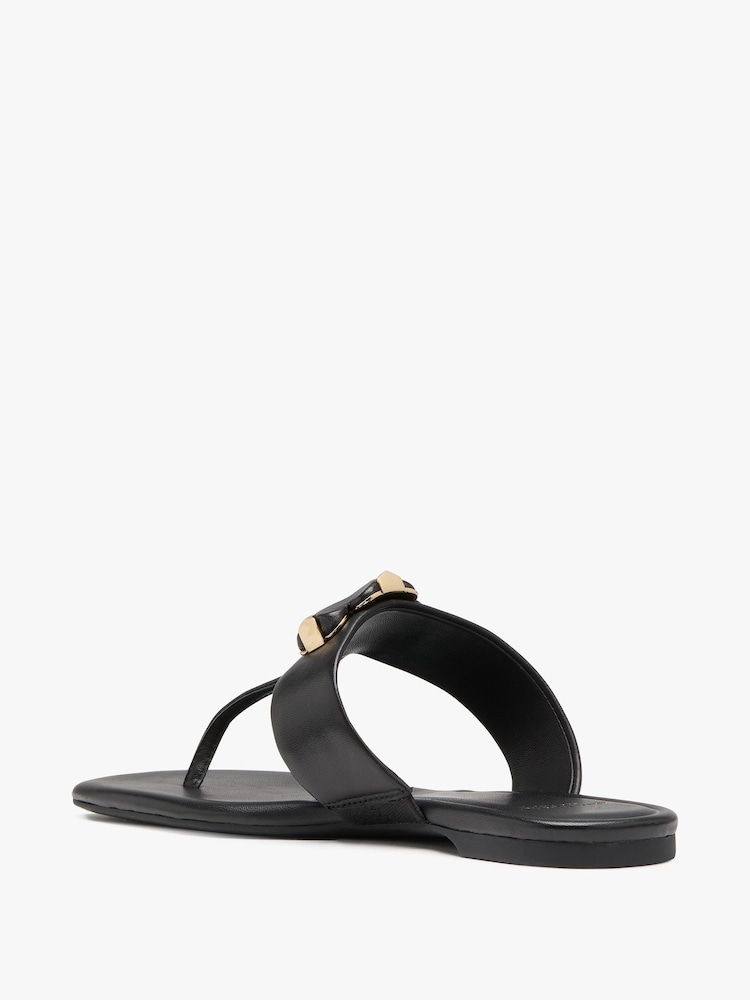 kate spade new york Spade Flower Print Black Thong Sandals - Image 5 of 5