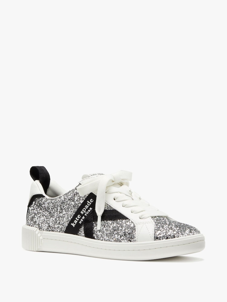 kate spade new york Silver In Court Sneakers - Image 2 of 3 kate spade new york Silver In Court Sneakers - Image 2 of 3