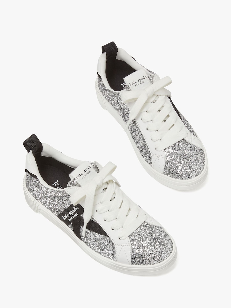 kate spade new york Silver In Court Sneakers - Image 3 of 3 kate spade new york Silver In Court Sneakers - Image 3 of 3