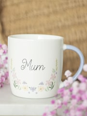 Something Different White Mum Pastel Floral Print Mug - Image 1 of 4