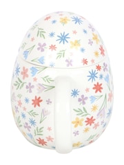 Something Different White Spring Floral Print Egg Shaped Mug - Image 5 of 5