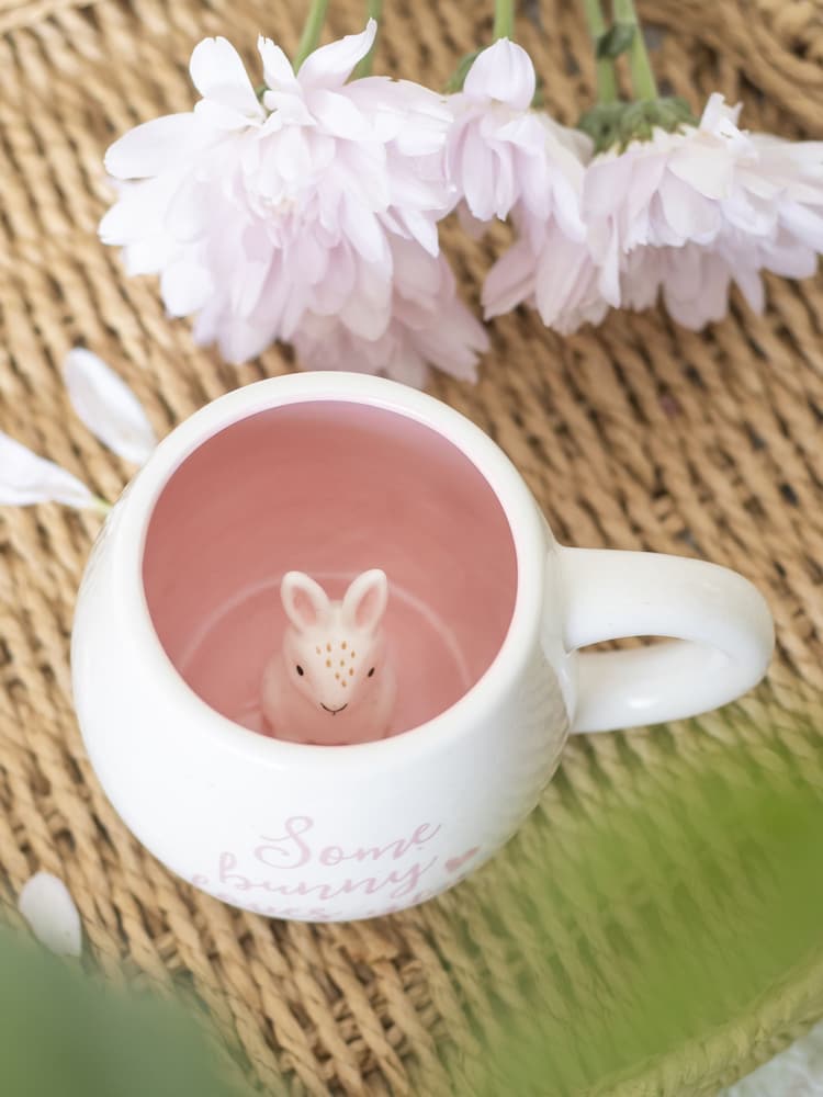 Something Different White Some Bunny Loves You Peekaboo Mug - Image 1 of 4