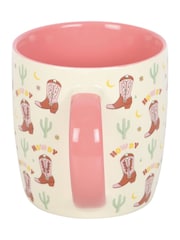 Something Different Cream Howdy Cowboy Boot Print Mug - Image 4 of 4