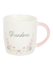 Something Different White Grandma Pastel Floral Print Mug - Image 3 of 4