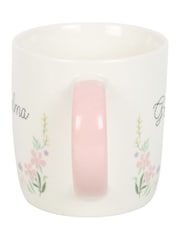 Something Different White Grandma Pastel Floral Print Mug - Image 4 of 4
