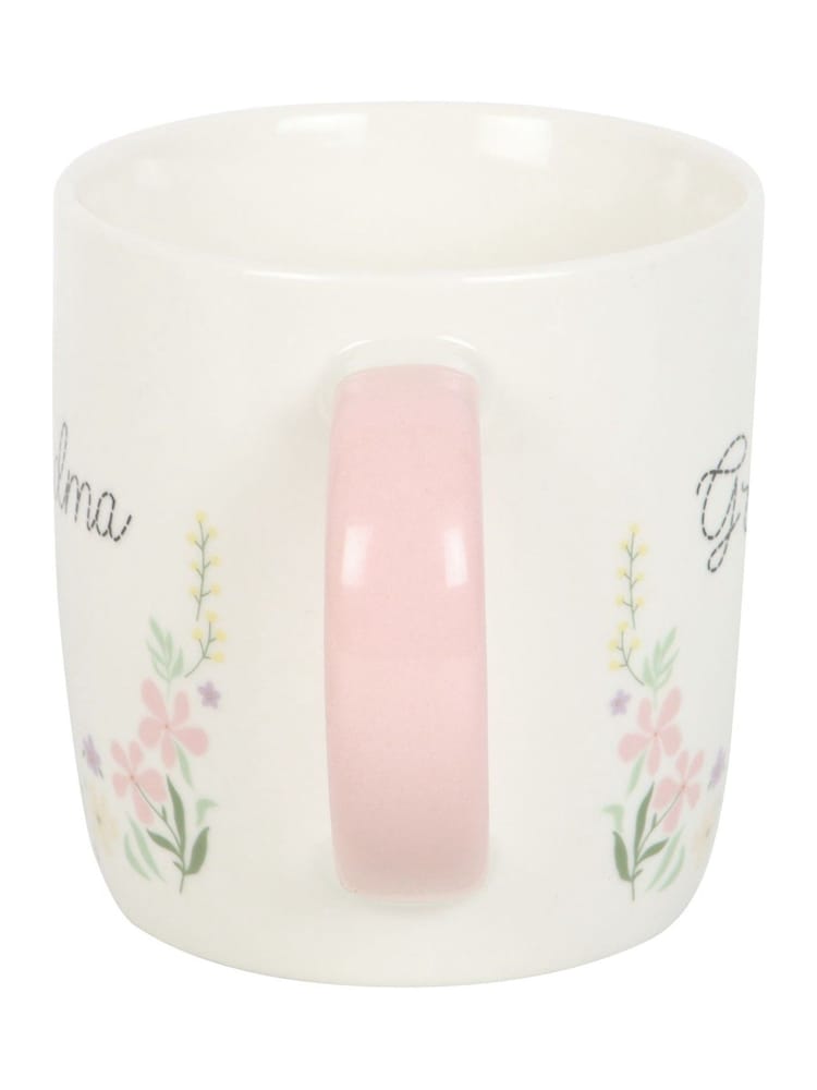 Something Different White Grandma Pastel Floral Print Mug - Image 4 of 4