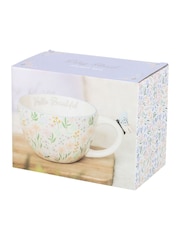 Something Different White Hello Beautiful Ditsy Floral Print Mug with Butterfly - Image 5 of 6
