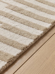 Light Natural Abstract Stripe Rug - Image 3 of 5