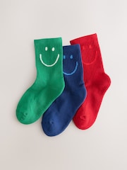 Rojo, verde y azul - Pack de 3 pares de calcetines tobilleros con planta acolchada y alto contenido de algodón - Imagen 1 de 3