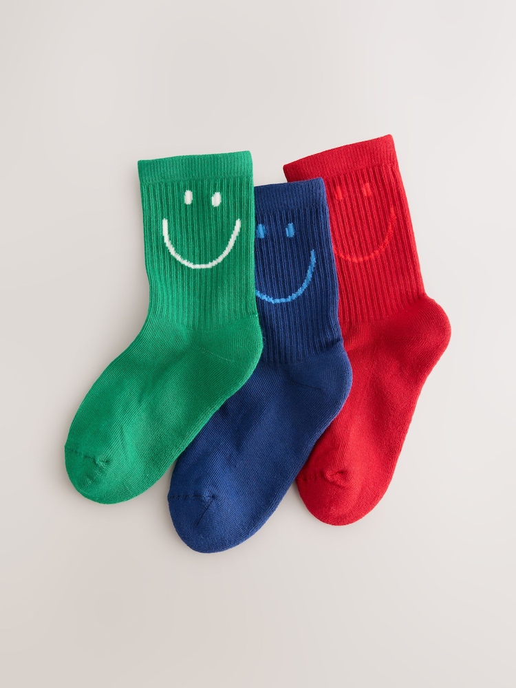 Rojo, verde y azul - Pack de 3 pares de calcetines tobilleros con planta acolchada y alto contenido de algodón - Imagen 1 de 3 Rojo, verde y azul - Pack de 3 pares de calcetines tobilleros con planta acolchada y alto contenido de algodón - Imagen 1 de 3