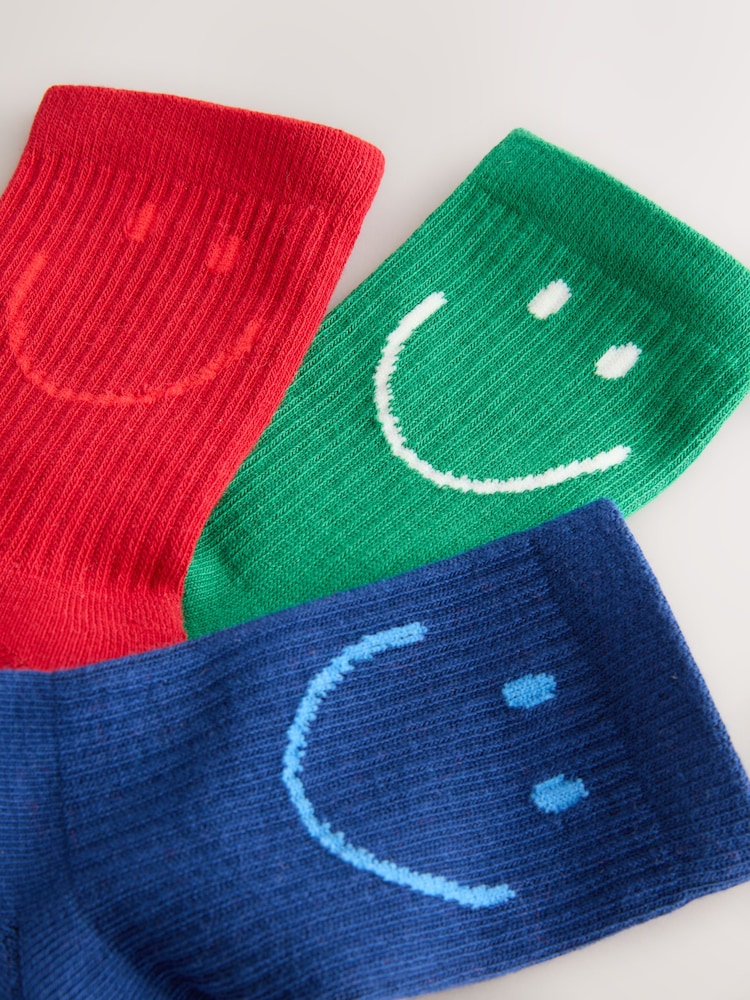 Rojo, verde y azul - Pack de 3 pares de calcetines tobilleros con planta acolchada y alto contenido de algodón - Imagen 2 de 3 Rojo, verde y azul - Pack de 3 pares de calcetines tobilleros con planta acolchada y alto contenido de algodón - Imagen 2 de 3