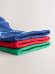 Rojo, verde y azul - Pack de 3 pares de calcetines tobilleros con planta acolchada y alto contenido de algodón - Imagen 3 de 3