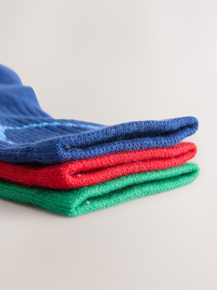 Rojo, verde y azul - Pack de 3 pares de calcetines tobilleros con planta acolchada y alto contenido de algodón - Imagen 3 de 3 Rojo, verde y azul - Pack de 3 pares de calcetines tobilleros con planta acolchada y alto contenido de algodón - Imagen 3 de 3