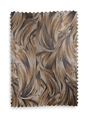 Bronze Metallic Swirl Jacquard Eyelet Lined Curtains - Image 5 of 5