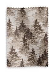 Bronze Metallic Abstract Trees Jacquard Eyelet Lined Curtains - Image 5 of 5