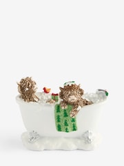 Natural Hamish Christmas Pudding Bath Ornament - Image 1 of 1