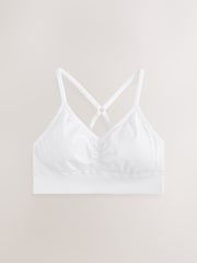 White Seamless Strappy Sports Bra - Image 1 of 3