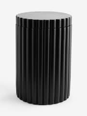 Black Rib Storage Jar - Image 1 of 1