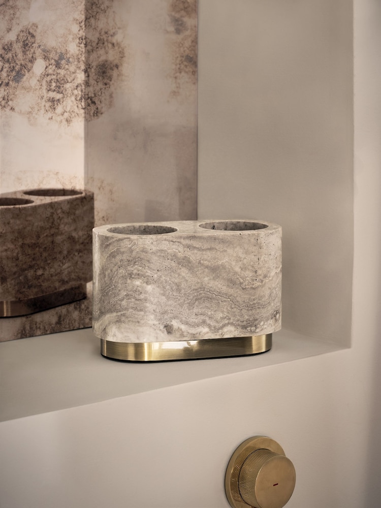Grey Marble N. Premium Toothbrush Tidy - Image 2 of 4 Grey Marble N. Premium Toothbrush Tidy - Image 2 of 4