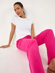 Roman Pink Full Length Linen Trousers - Image 4 of 5
