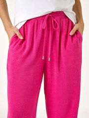 Roman Pink Full Length Linen Trousers - Image 5 of 5