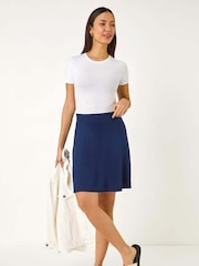 Roman Blue Roman Pull On Stretch Skater Skirt - Image 2 of 5