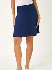 Roman Blue Roman Pull On Stretch Skater Skirt - Image 4 of 5