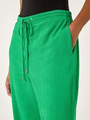 Roman Green Full Length Linen Trousers - Image 5 of 5