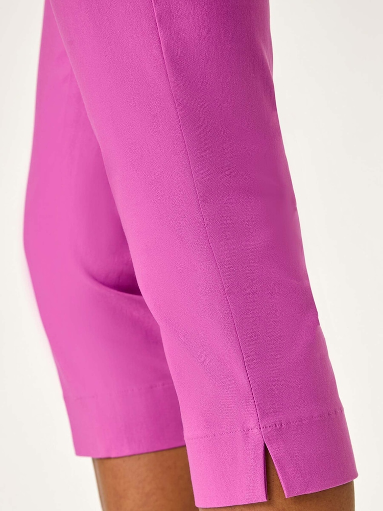Roman Purple Cropped Stretch Trousers - Image 5 of 5
