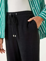 Roman Black Full Length Linen Trousers - Image 5 of 5