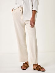 Roman Natural Full Length Linen Trousers - Image 4 of 5