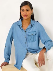 Roman Blue Denim Button Through Shirt - Image 1 of 5