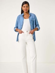 Roman Blue Denim Button Through Shirt - Image 2 of 5