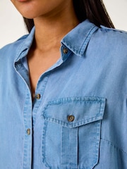 Roman Blue Denim Button Through Shirt - Image 5 of 5