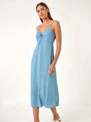 Roman Blue Ring Detail Midi Dress - Image 2 of 5