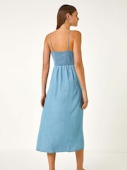 Roman Blue Ring Detail Midi Dress - Image 3 of 5