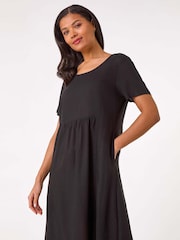 Roman Black Relaxed Pocket Dress - Image 1 of 5