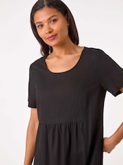Roman Black Relaxed Pocket Dress - Image 4 of 5