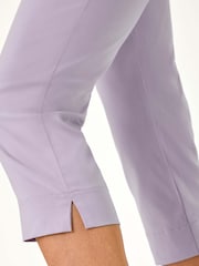 Roman Purple Cropped Stretch Trousers - Image 5 of 5