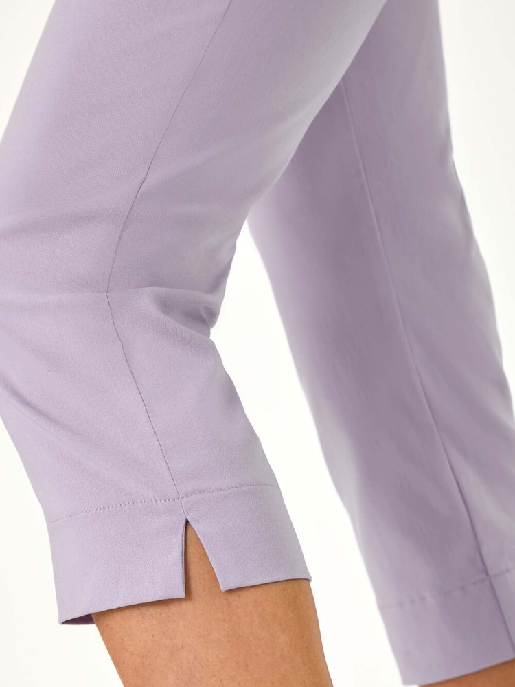 Roman Purple Cropped Stretch Trousers - Image 5 of 5