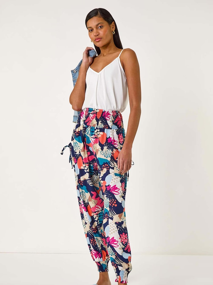 Roman Blue Abstract Tie Pocket Trousers - Image 2 of 5