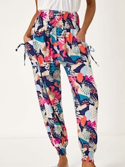 Roman Blue Abstract Tie Pocket Trousers - Image 3 of 5