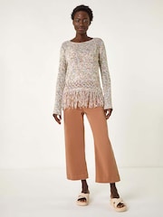 Roman Silver Light Weight Fringe Hem Knit Jumper - Image 2 of 5