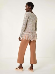 Roman Silver Light Weight Fringe Hem Knit Jumper - Image 3 of 5