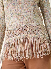 Roman Silver Light Weight Fringe Hem Knit Jumper - Image 5 of 5