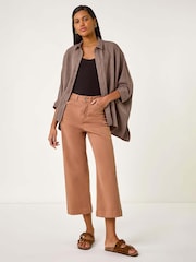Roman Brown Boxy Relaxed Shirt - Image 1 of 5