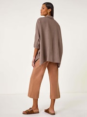 Roman Brown Boxy Relaxed Shirt - Image 3 of 5