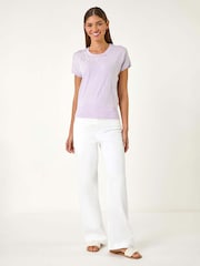 Roman Leaf Floral Hotfix T-Shirt - Bild 2 von 5