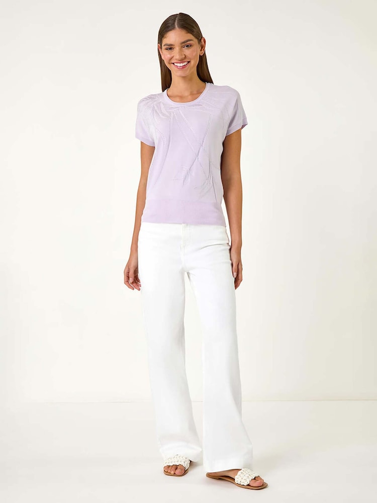 Roman Leaf Floral Hotfix T-Shirt - Bild 2 von 5